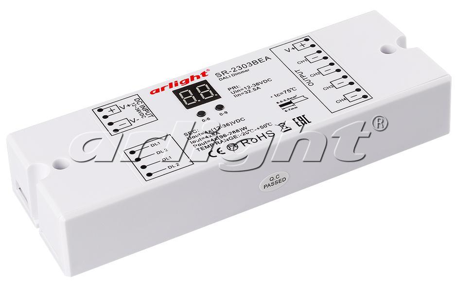 Диммер DALI SR-2303BEA (12-24V, 384-768W, 4 адр.)