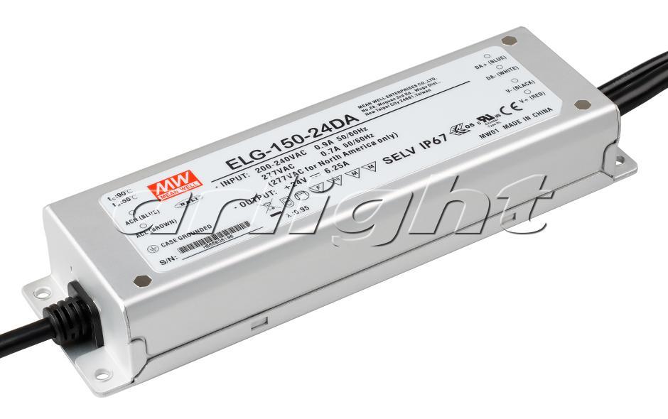 Блок питания ELG-150-24DA (24V, 6.25A, 150W, DALI, PFC)