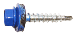 Саморез кровельный оцинкованный, по металлу, цветной Rall 5002