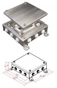 КМ-О (32к)-IP54-2020, 12 вводов, нержавейка