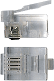 Коннектор телефонный RJ12 4-х контактный