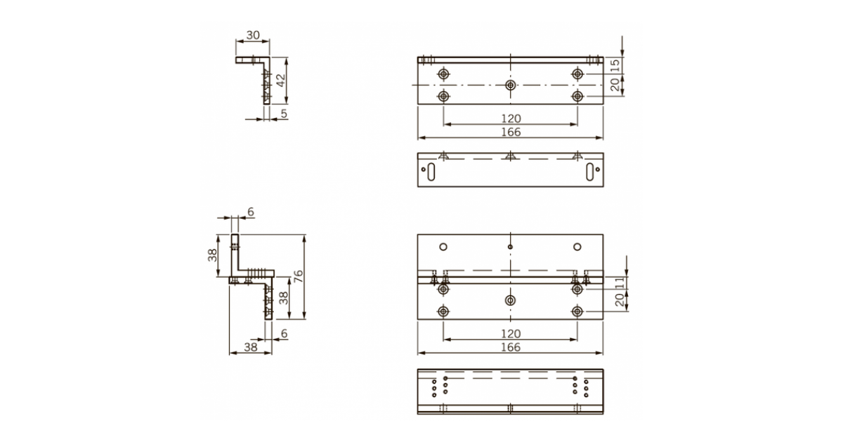 L+Z bracket set for EMC 400 AH