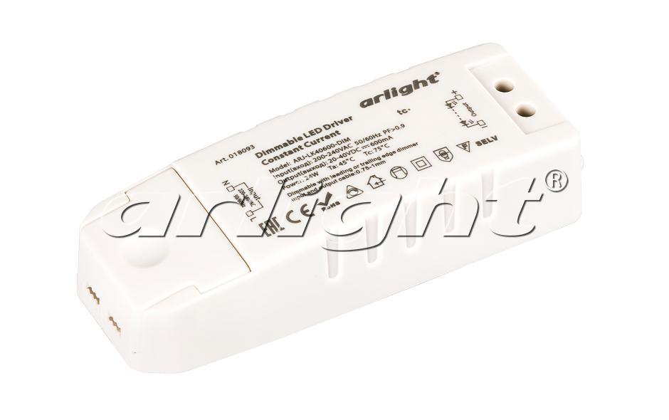 Блок питания ARJ-LK40600-DIM (24W, 600mA, PFC, Triac)