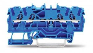 WAGO 2002-1404 клемма 4-проводная проходная, синяя