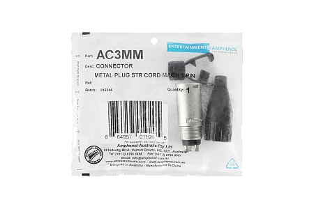 Разъем XLR штекер AC3MM