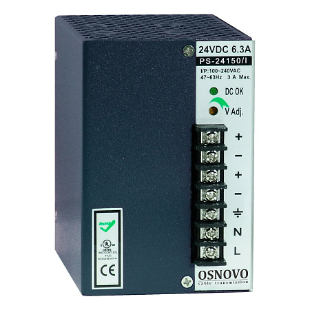 OSNOVO PS-24150/I Промышленный блок питания DC24V, 6.3A (150W)