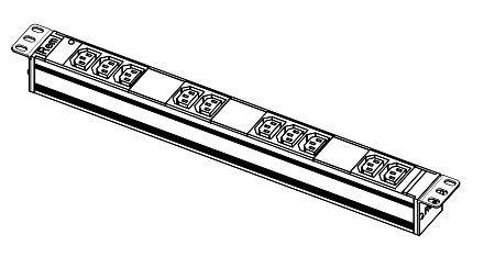 Блок розеток Rem-10 без шнура с фил. и инд., 10A, алюм., 19"